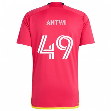 Kandiny Homme Maillot Seth Antwi #49 Rouge Bleu Tenues Domicile 2024/25 T-Shirt