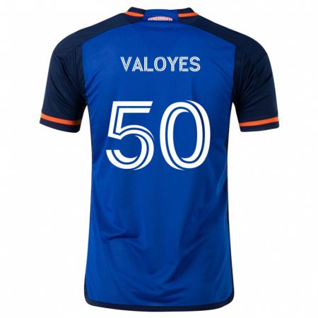 Kandiny Homme Maillot Yeiner Valoyes #50 Bleu Blanc Tenues Domicile 2024/25 T-Shirt