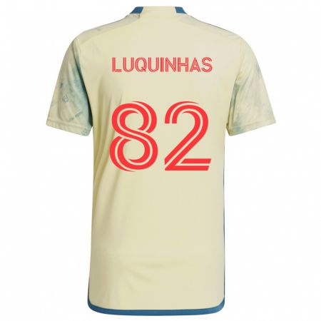 Kandiny Homme Maillot Luquinhas #82 Jaune Rouge Bleu Tenues Domicile 2024/25 T-Shirt