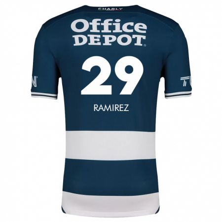 Kandiny Homme Maillot Elliana Ramirez #29 Bleu Blanc Tenues Domicile 2024/25 T-Shirt