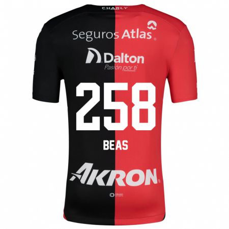 Kandiny Homme Maillot Álvaro Beas #258 Rouge Noir Tenues Domicile 2024/25 T-Shirt