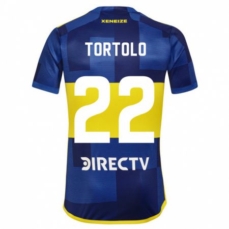 Kandiny Homme Maillot Dulce Tortolo #22 Bleu Jaune Tenues Domicile 2024/25 T-Shirt