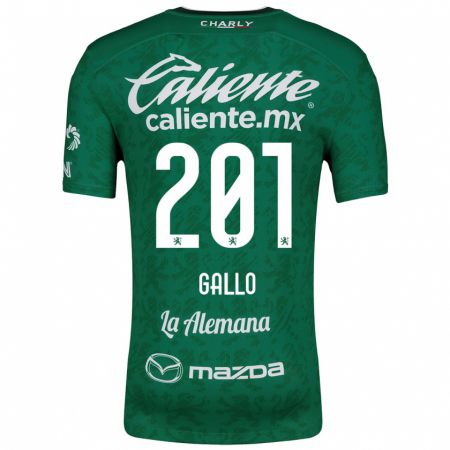 Kandiny Homme Maillot Andrés Gallo #201 Vert Blanc Tenues Domicile 2024/25 T-Shirt