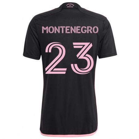 Kandiny Homme Maillot Ricardo Montenegro #23 Noir Tenues Extérieur 2024/25 T-Shirt