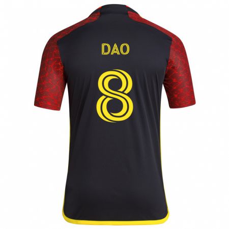 Kandiny Homme Maillot Kaylee Dao #8 Rouge Noir Tenues Extérieur 2024/25 T-Shirt