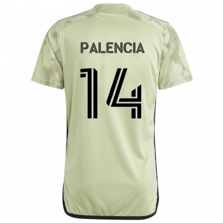 Kandiny Homme Maillot Sergi Palencia #14 Vert Clair Tenues Extérieur 2024/25 T-Shirt