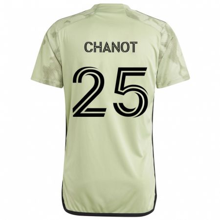 Kandiny Homme Maillot Maxime Chanot #25 Vert Clair Tenues Extérieur 2024/25 T-Shirt