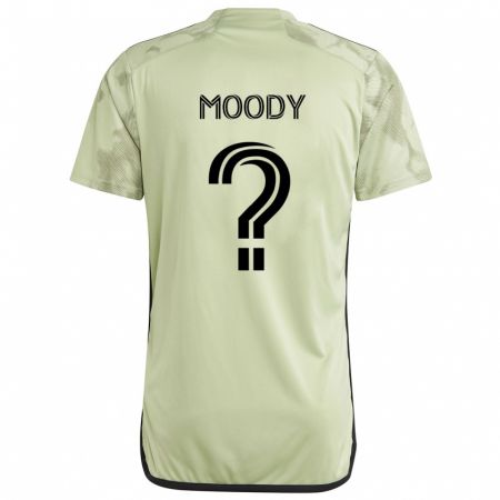 Kandiny Homme Maillot Noah Moody #0 Vert Clair Tenues Extérieur 2024/25 T-Shirt