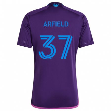 Kandiny Homme Maillot Scott Arfield #37 Bleu Violet Tenues Extérieur 2024/25 T-Shirt