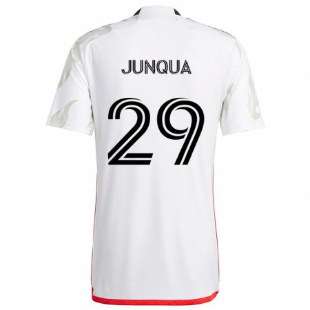 Kandiny Homme Maillot Sam Junqua #29 Blanc Rouge Noir Tenues Extérieur 2024/25 T-Shirt