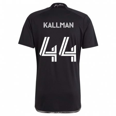 Kandiny Homme Maillot Brent Kallman #44 Noir Tenues Extérieur 2024/25 T-Shirt