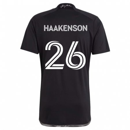 Kandiny Homme Maillot Luke Haakenson #26 Noir Tenues Extérieur 2024/25 T-Shirt