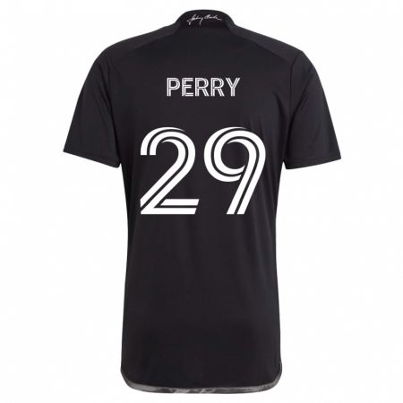 Kandiny Homme Maillot Nebiyou Perry #29 Noir Tenues Extérieur 2024/25 T-Shirt