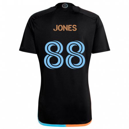 Kandiny Homme Maillot Malachi Jones #88 Noir Orange Bleu Tenues Extérieur 2024/25 T-Shirt