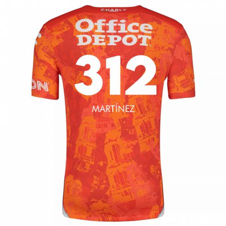 Kandiny Homme Maillot Ulises Martínez #312 Orange White Tenues Extérieur 2024/25 T-Shirt