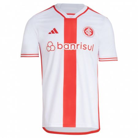 Kandiny Homme Maillot Thiago Maia #29 Blanc Rouge Tenues Extérieur 2024/25 T-Shirt