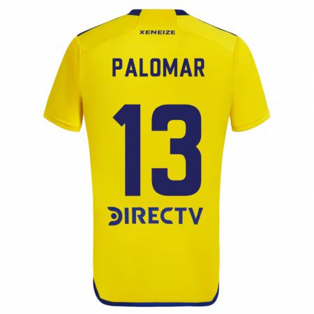 Kandiny Homme Maillot Estefania Palomar #13 Jaune Bleu Tenues Extérieur 2024/25 T-Shirt