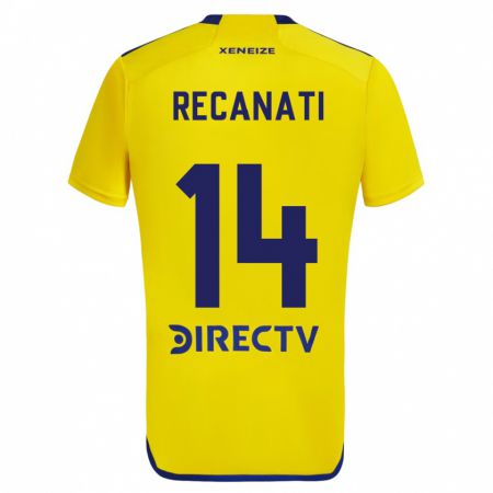 Kandiny Homme Maillot Bianca Recanati #14 Jaune Bleu Tenues Extérieur 2024/25 T-Shirt