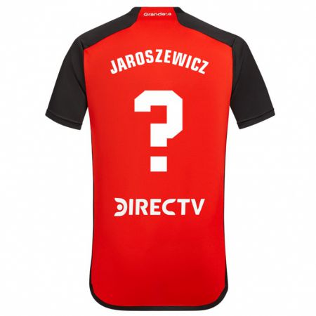 Kandiny Homme Maillot Franco Jaroszewicz #0 Rouge Noir Blanc Tenues Extérieur 2024/25 T-Shirt