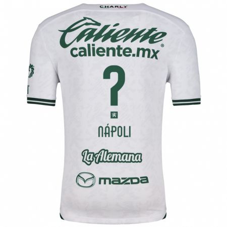 Kandiny Homme Maillot Gonzalo Nápoli #0 Blanc Vert Tenues Extérieur 2024/25 T-Shirt