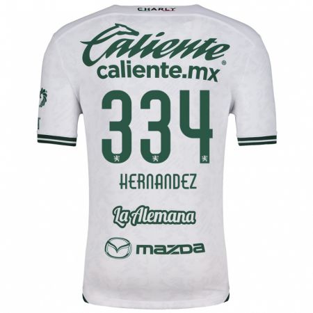 Kandiny Homme Maillot Alan Hernández #334 Blanc Vert Tenues Extérieur 2024/25 T-Shirt