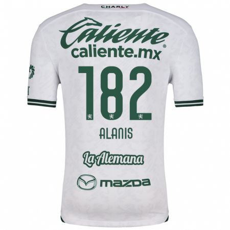 Kandiny Homme Maillot Alejandro Alanís #182 Blanc Vert Tenues Extérieur 2024/25 T-Shirt