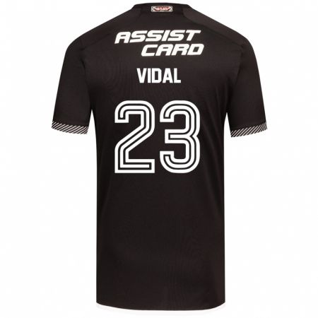 Kandiny Homme Maillot Arturo Vidal #23 Noir Blanc Tenues Extérieur 2024/25 T-Shirt