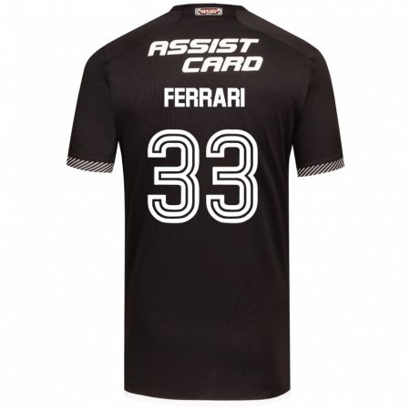 Kandiny Homme Maillot Matías Ferrari #33 Noir Blanc Tenues Extérieur 2024/25 T-Shirt