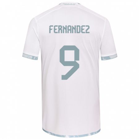 Kandiny Homme Maillot Leandro Fernández #9 Blanc Gris Tenues Extérieur 2024/25 T-Shirt