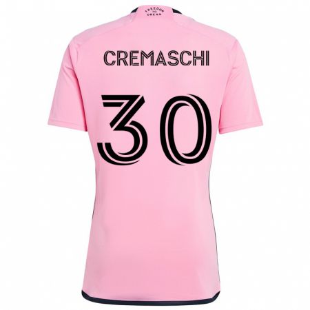 Kandiny Femme Maillot Benja Cremaschi #30 Rose Tenues Domicile 2024/25 T-Shirt