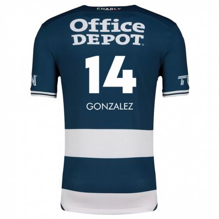 Kandiny Femme Maillot Arturo González #14 Bleu Blanc Tenues Domicile 2024/25 T-Shirt