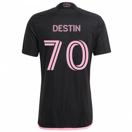 Kandiny Femme Maillot Bryan Destin #70 Noir Tenues Extérieur 2024/25 T-Shirt