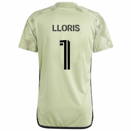 Kandiny Femme Maillot Hugo Lloris #1 Vert Clair Tenues Extérieur 2024/25 T-Shirt