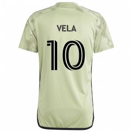 Kandiny Femme Maillot Carlos Vela #10 Vert Clair Tenues Extérieur 2024/25 T-Shirt