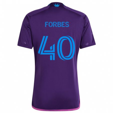 Kandiny Femme Maillot Jahlane Forbes #40 Bleu Violet Tenues Extérieur 2024/25 T-Shirt