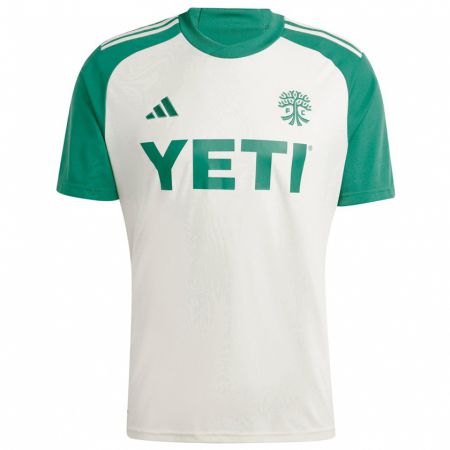 Kandiny Femme Maillot Alfonso Ocampo-Chávez #87 Couleurs Beiges Vert Tenues Extérieur 2024/25 T-Shirt