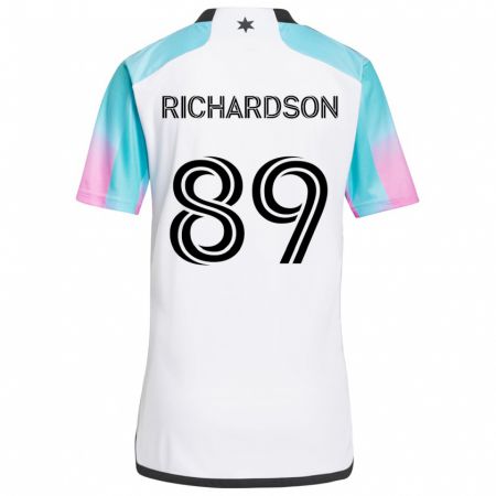 Kandiny Femme Maillot Nick Richardson #89 Blanc Bleu Noir Tenues Extérieur 2024/25 T-Shirt