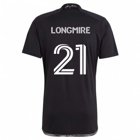 Kandiny Femme Maillot Ahmed Longmire #21 Noir Tenues Extérieur 2024/25 T-Shirt