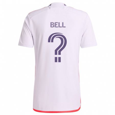 Kandiny Femme Maillot Dominic Bell #0 Blanc Rouge Violet Tenues Extérieur 2024/25 T-Shirt