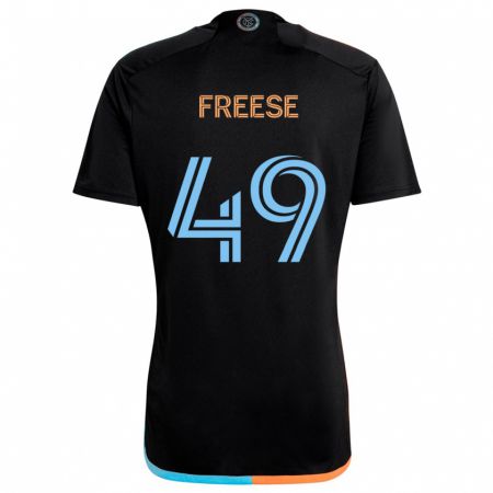 Kandiny Femme Maillot Matt Freese #49 Noir Orange Bleu Tenues Extérieur 2024/25 T-Shirt