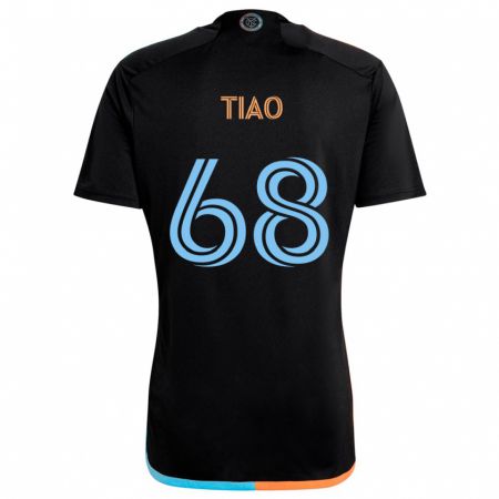 Kandiny Femme Maillot Christopher Tiao #68 Noir Orange Bleu Tenues Extérieur 2024/25 T-Shirt