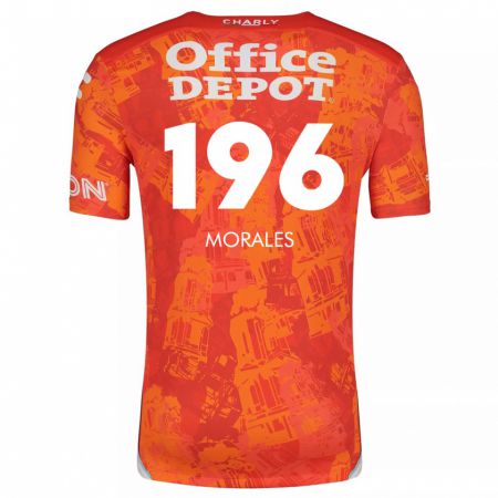 Kandiny Femme Maillot Erik Morales #196 Orange White Tenues Extérieur 2024/25 T-Shirt