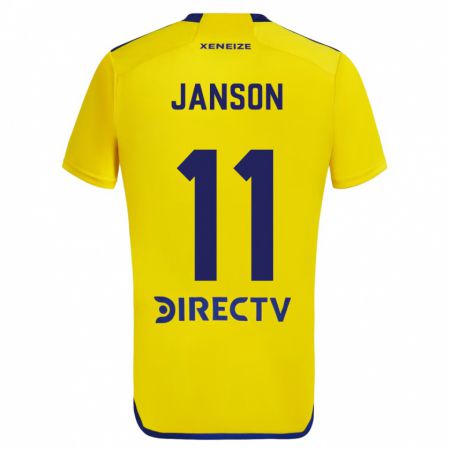 Kandiny Femme Maillot Lucas Janson #11 Jaune Bleu Tenues Extérieur 2024/25 T-Shirt