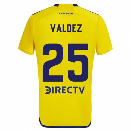 Kandiny Femme Maillot Bruno Valdez #25 Jaune Bleu Tenues Extérieur 2024/25 T-Shirt