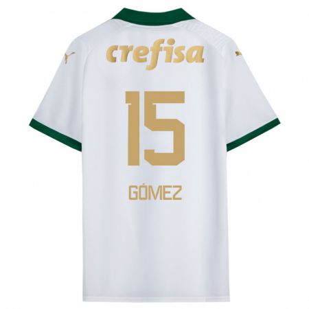 Kandiny Femme Maillot Gustavo Gómez #15 Blanc Vert Tenues Extérieur 2024/25 T-Shirt