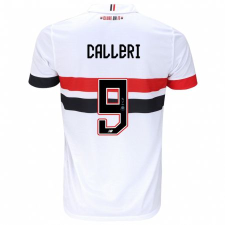 Kandiny Enfant Maillot Jonathan Calleri #9 Blanc Rouge Noir Tenues Domicile 2024/25 T-Shirt