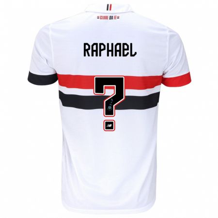 Kandiny Enfant Maillot Raphael #0 Blanc Rouge Noir Tenues Domicile 2024/25 T-Shirt