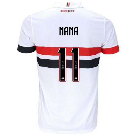 Kandiny Enfant Maillot Naná #11 Blanc Rouge Noir Tenues Domicile 2024/25 T-Shirt