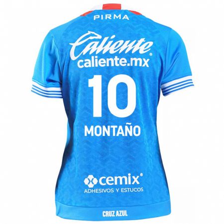 Kandiny Enfant Maillot Andrés Montaño #10 Bleu Ciel Tenues Domicile 2024/25 T-Shirt