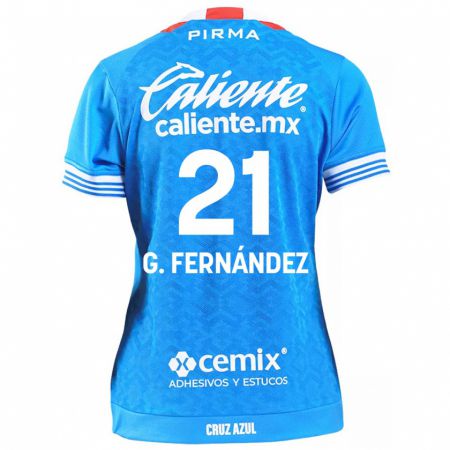 Kandiny Enfant Maillot Gabriel Fernández #21 Bleu Ciel Tenues Domicile 2024/25 T-Shirt